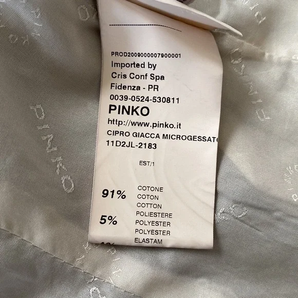 Pinko blazer with flap pockets pinstripe fitted blazer Size 4 - Picture 9 of 12
